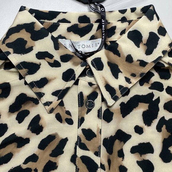 Anatomie “Tania” Cheetah Snap-Front Blouse – Size S (NWT) - Picture 3 of 9